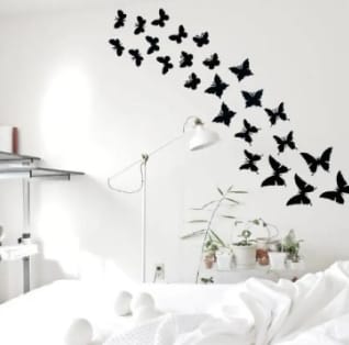 Buy 1 Get 1 Free 3D Wall Clock with LED Light & 30 Butterfly Set | Ornestya