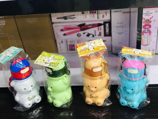 Cute Teddy Bear Kids Water Bottle with Adjustable Strap