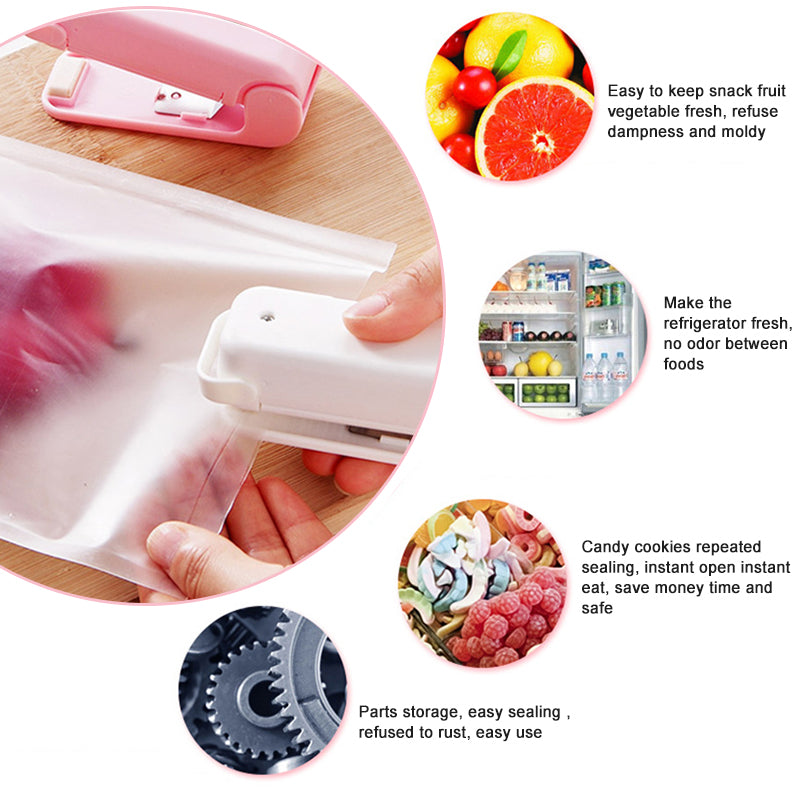 Portable Mini Heat Bag Sealer – Food Storage Bag Sealing Machine (Random Color)
