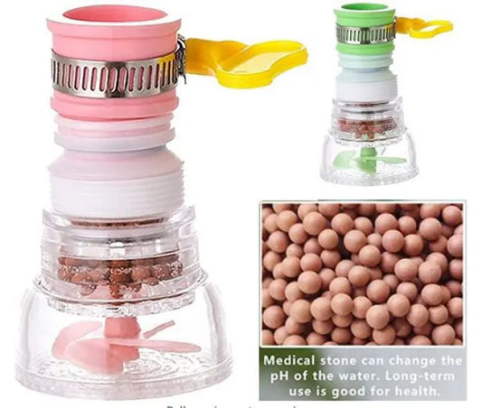 360° Kitchen Faucet Spray Head with Water-Saving Filter & Clip (Random Color)