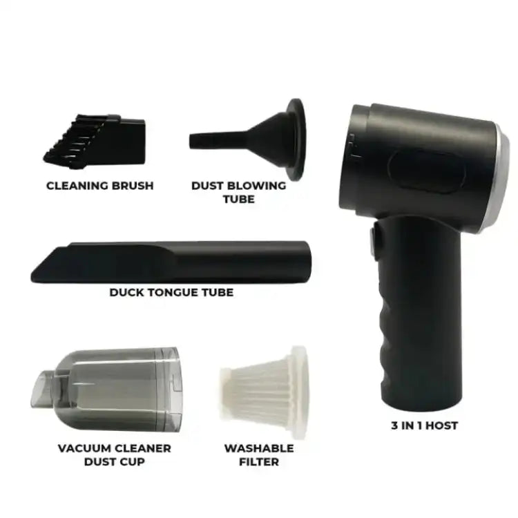 3-in-1 Portable Vacuum Cleaner – Handheld Cordless Vacuum for Car, Home & Office