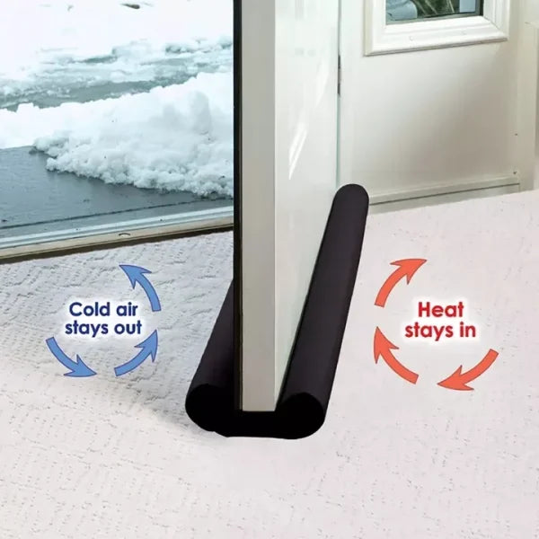5 Twin Door Draft Stopper – Under Door Air & Dust Blocker (Brown)