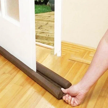 5 Twin Door Draft Stopper – Under Door Air & Dust Blocker (Brown)