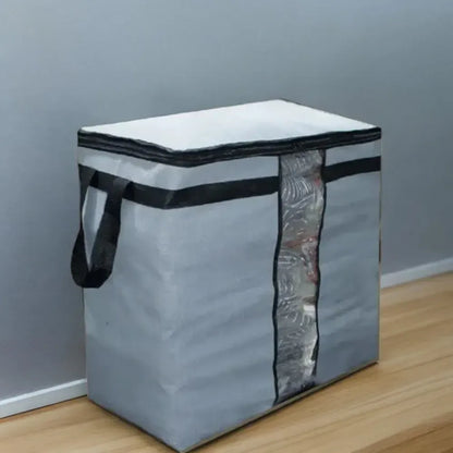 Foldable Blanket & Clothes Storage Organizer Bag (Random Color)