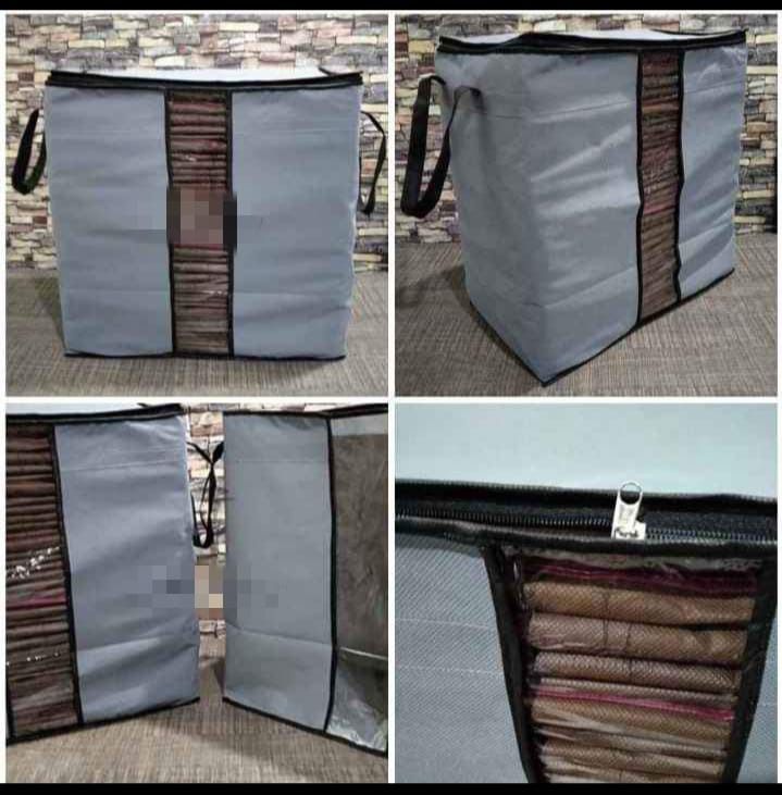 Foldable Blanket & Clothes Storage Organizer Bag (Random Color)