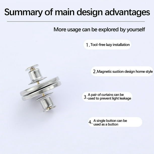Magnetic Curtain Tiebacks (Pack of 4)