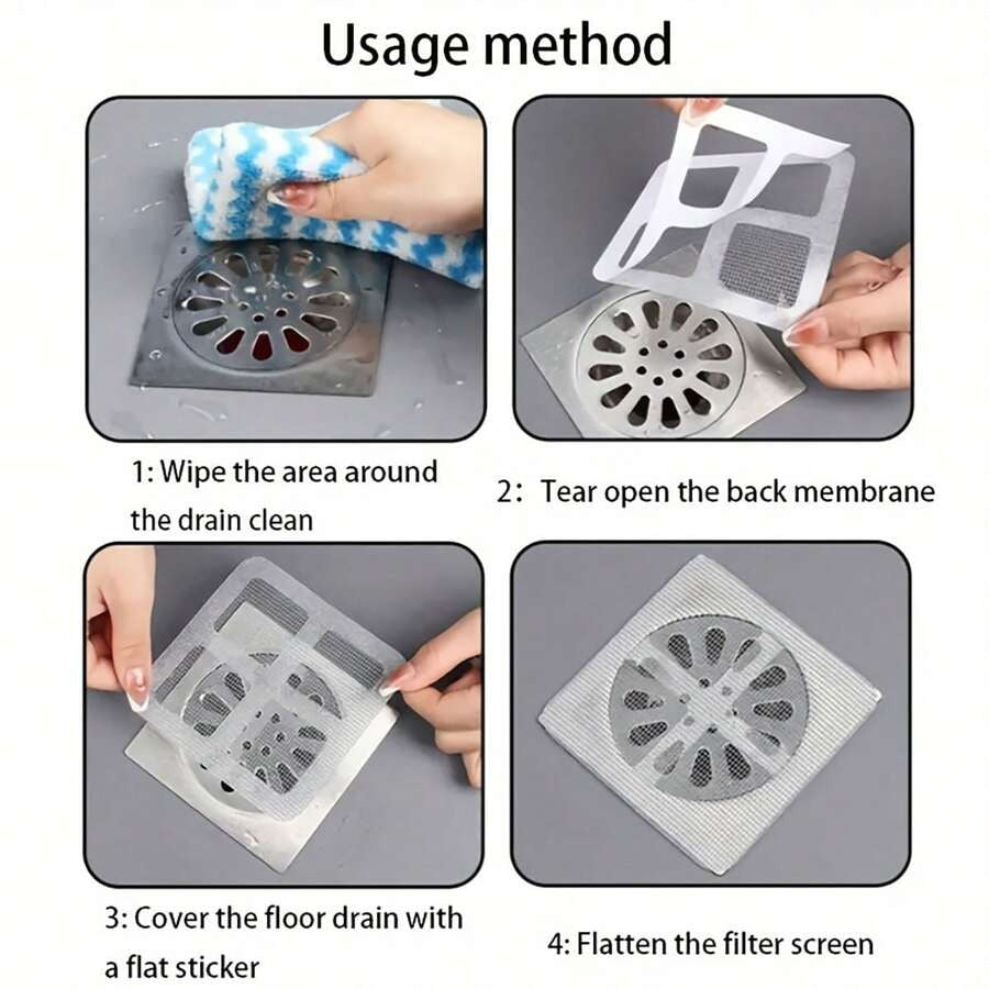 10-Piece Multifunctional Sink Drain Filter Mesh Stickers