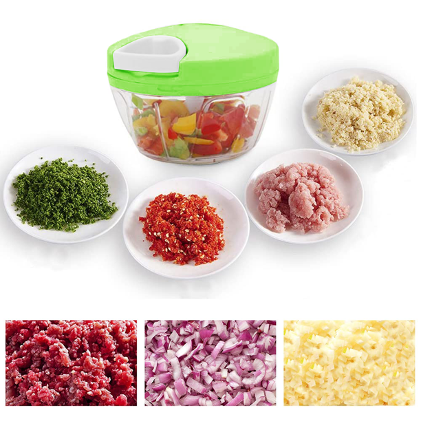 Speedy Chopper Multi-Use Turbo Cutter – Heavy-Duty Manual Vegetable & Fruit Chopper (Random Color)