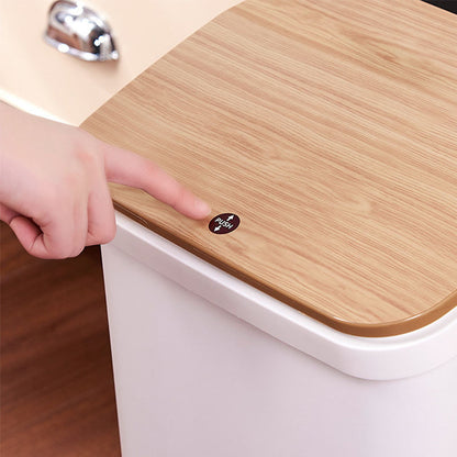 Royal Wooden Trash Bin with Lid – Minimalist Dustbin for Kitchen, Bedroom & Office