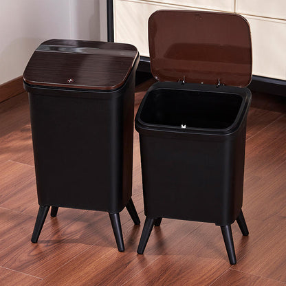 Royal Wooden Trash Bin with Lid – Minimalist Dustbin for Kitchen, Bedroom & Office