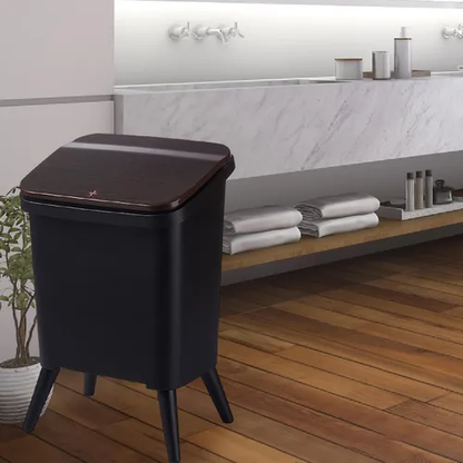Royal Wooden Trash Bin with Lid – Minimalist Dustbin for Kitchen, Bedroom & Office