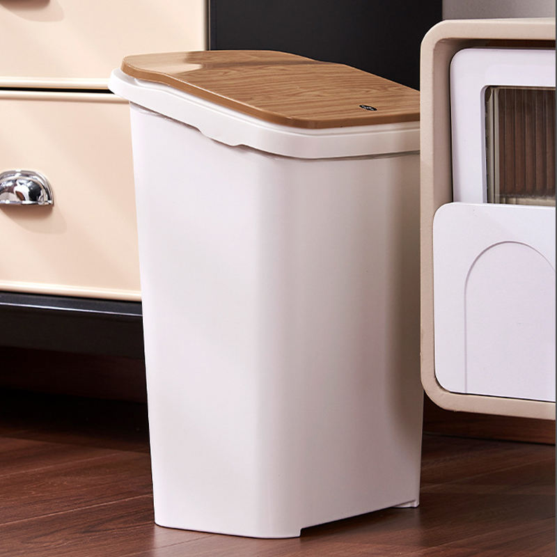 Royal Wooden Trash Bin with Lid – Minimalist Dustbin for Kitchen, Bedroom & Office
