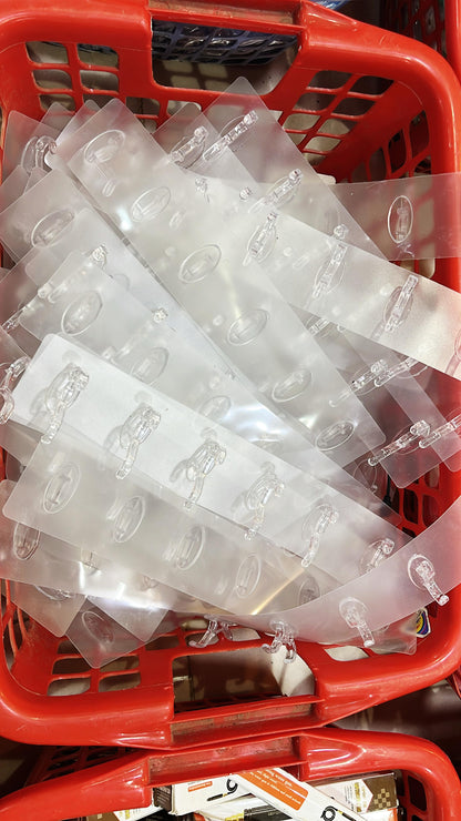 Heavy-Duty Transparent Adhesive Wall Hooks (Pack of 2)
