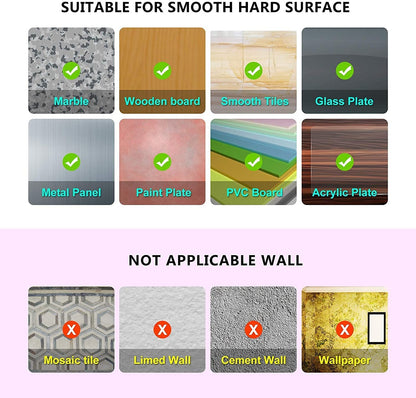 Heavy-Duty Transparent Adhesive Wall Hooks (Pack of 2)