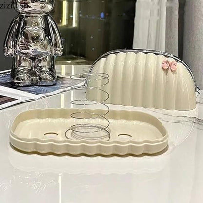 Decorative Shell Tissue Box Holder – Elegant Modern Napkin Storage Case for Home & Office