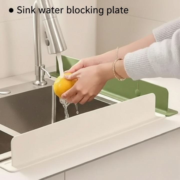 Silicone Sink Splash Guard with Suction Cups – 15 Inch (Random Color)