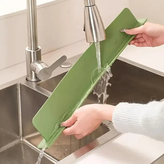 Silicone Sink Splash Guard with Suction Cups – 15 Inch (Random Color)