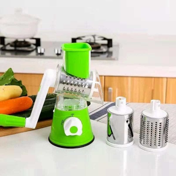 Manual Rotary Vegetable Drum Slicer & Cutter (Random Color)