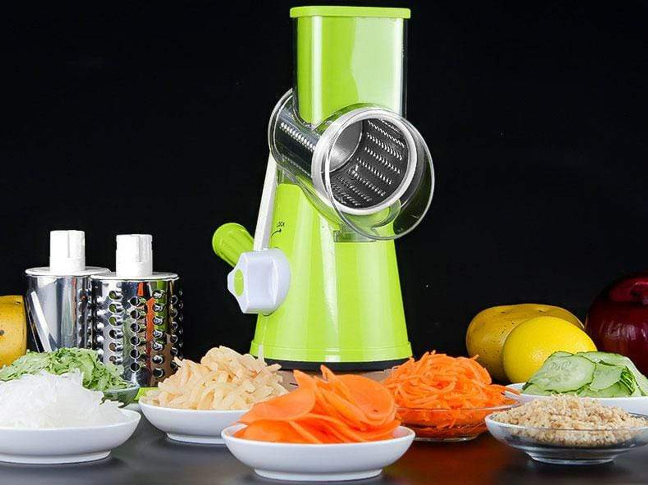 Manual Rotary Vegetable Drum Slicer & Cutter (Random Color)