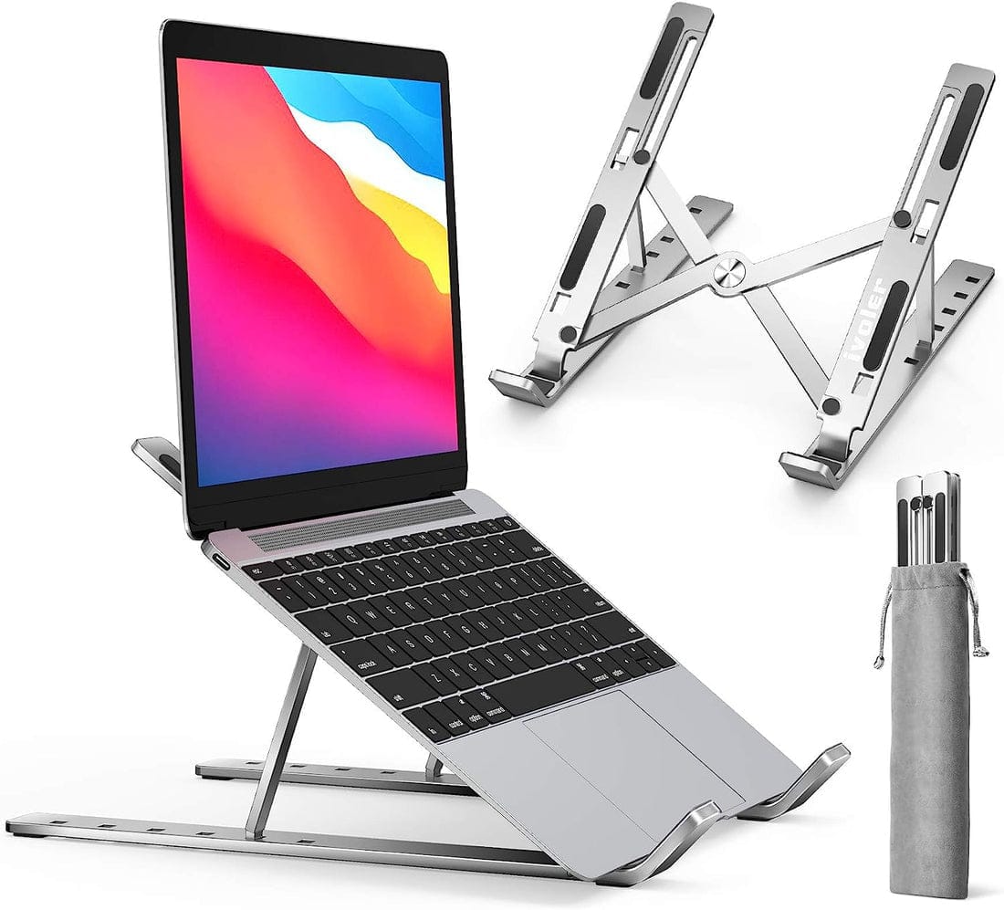 Folding Adjustable Aluminum Laptop Stand – Portable Ergonomic Multi-Angle Notebook Holder