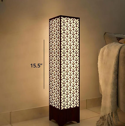 Modern Wooden Floor Lamp | Leaf Design LED Standing Lamp | Ornestya