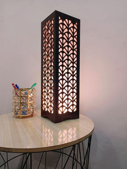 Modern Wooden Floor Lamp | Leaf Design LED Standing Lamp | Ornestya