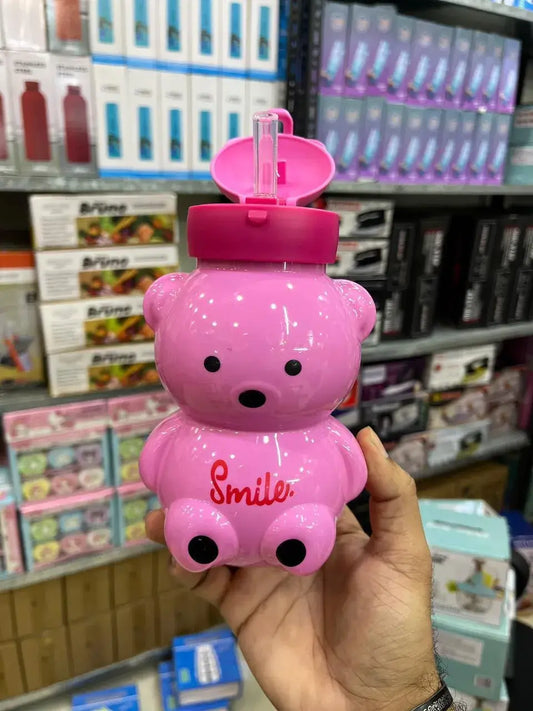 Cute Teddy Bear Kids Water Bottle with Adjustable Strap