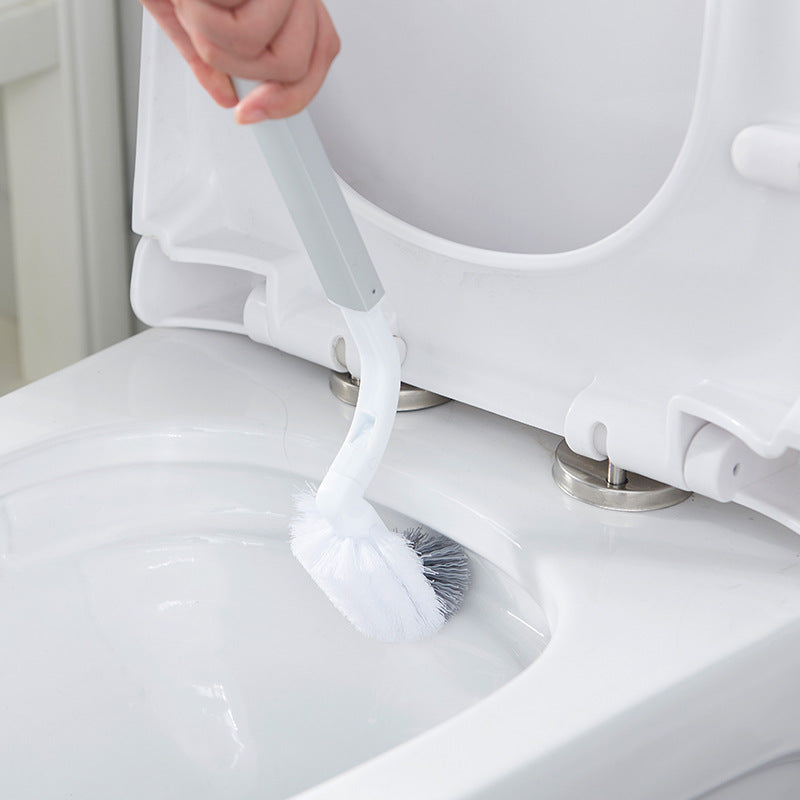 Modern Toilet Brush & Trash Can Set | Plastic Bathroom Cleaning Set