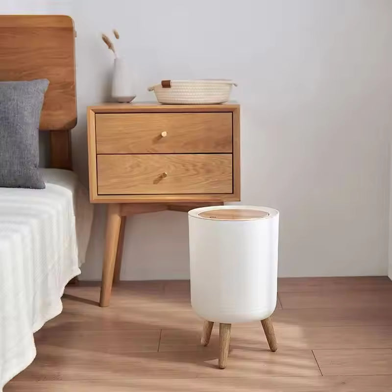 Royal 8L Nordic Trash Bin | Push Lid & Elevated Legs | Ornestya