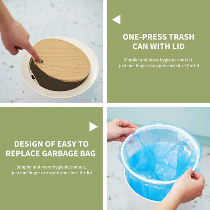 Royal 8L Nordic Trash Bin | Push Lid & Elevated Legs | Ornestya