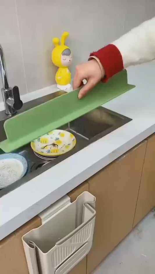 Silicone Sink Splash Guard with Suction Cups – 15 Inch (Random Color)