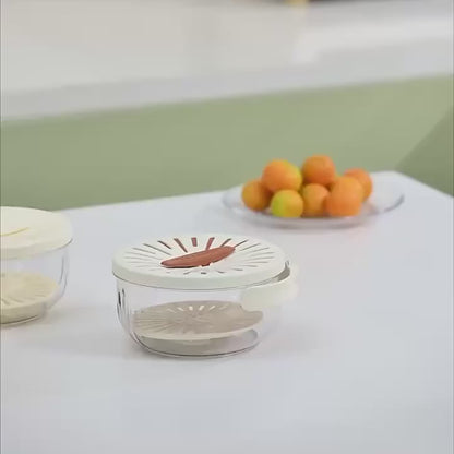 Kitchen Fruit Drainage Basket with Lid – Multi functional Dual-Layer Bowl for Washing, Draining & Storing Fruits and Vegetables, Foldable Handle Design, White